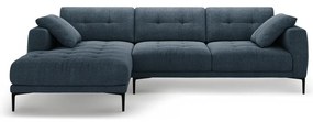 Tmavomodrá rohová pohovka (ľavý roh/s leňoškou) Bemy – Micadoni