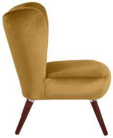 Žlté kreslo Ma× Winzer Sari Velvet