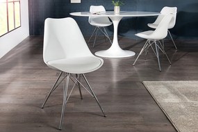 Dizajnová jedálenská stolička Scandinavia biela