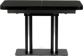 Jedálenský stôl 120x80 cm, rozkladací HT-D1926 BK čierny