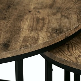 Sada 2 konferenčných stolíkov old wood AF-3002 OLW