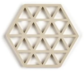 Béžová silikónová podložka pod hrniec Zone Triangles