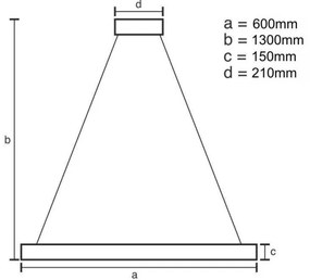 LED Stmievateľný luster na lanku LED/40W/230V 3000-6500K zlatá + diaľkové ovládanie