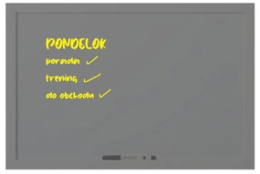 Toptabule.sk Sivá kriedová tabuľa v sivom drevenom ráme 60x40 cm