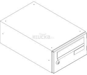 SJ 260/110 poštová schránka jednostranná RAL, RAL 9006 / Strieborná