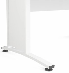 Tvilum Biely písací stôl PRIMA OFFICE bez zásuvky 80400