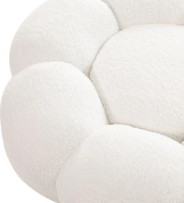 Čalúnený taburet Perugia bouclé biely