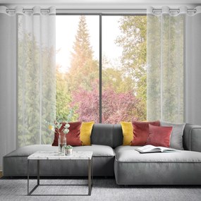 ZÁCLONA NA KRÚŽKOCH ABI1 140X250 CM BIELA