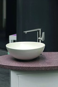 Invena Dokos, keramické umývadlo na dosku 395x395x135 mm, biela lesklá, INV-CE-19-011-C