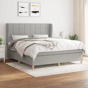 Boxspring posteľ s matracom svetlosivá 100x200 cm látka 3128533