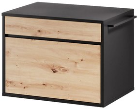 Závesná skrinka pod umývadlo Mossa 56 60 cm dub Artisan/čierna