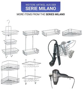 Rohová kúpeľňová polička Wenko Milano