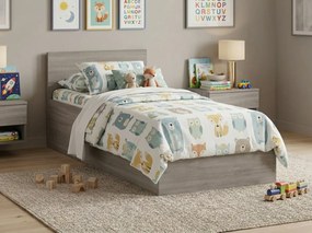 Posteľ SOFIA 80 x 200 cm, dub lanýž Rošt: S latkovým roštom, Matrac: Matrac COCO MAXI 20 cm