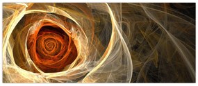 Obraz - Abstraktné ruže v ohnivých farbách (120x50 cm)