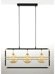 Jupiter 2027 - Luster na lanku FIORI 3xG9/10W/230V čierna/zlatá/béžová