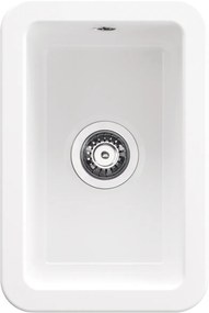 Deante Lumi, 1-komorový keramický drez 304x457x203 mm, biela, DEA-ZCU_610A