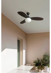 FARO 34301-11L - Stropný ventilátor PALMA 1xE27/15W/230V hnedý pr. 129 cm IP44 + diaľkové ovládanie