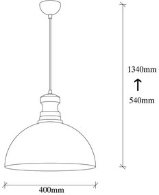 Závesné svietidlo v zlatej farbe s kovovým tienidlom ø 40 cm Berceste – Opviq lights