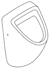 GROHE 39438000 - Pisoár BAU CERAMIC 337 × 355 × 552 mm keramika/biela