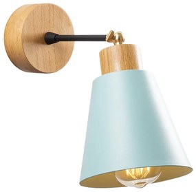 Nástenné svietidlo v tyrkysovej a prírodnej farbe ø 14 cm Manavgat – Opviq lights