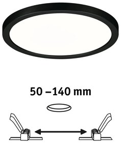 Paulmann Areo LED okrúhly čierna 4000K Ø17,5cm