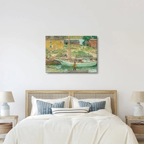 Obraz - Childe Hassam, Oyster Sloop, Cos Cob, reprodukcia (70x50 cm)