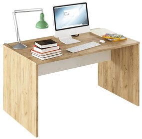 Tempo Kondela PC stôl, dub artisan/biela, RIOMA TYP 11