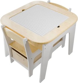 Detský stôl a stoličky s úložným priestorom a doskou