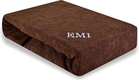 Plachta posteľná hnedá froté EMI, Plachta 90x200