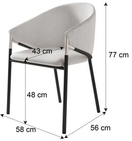 JEDÁLENSKÁ STOLIČKA CLAUDE ČIERNA + ZLATÁ