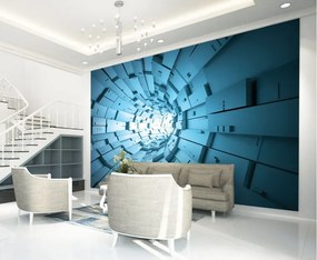 Manufakturer -  Tapeta 3D tunnel blue