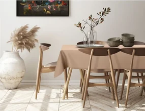 Dekorstudio Teflónovy obrus na stôl Gold II - tmavo béžový Rozmer obrusu (šírka x dĺžka): 140x300cm