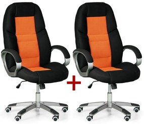 Kancelárske kreslo KEVIN 1+1 ZADARMO, oranžová