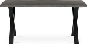 Jedálenský stôl 160x90 cm HT-F4316 GREY sivý dub / čierne nohy