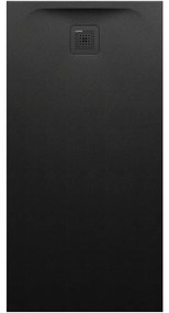 LAUFEN Pro obdĺžniková sprchová vanička z materiálu Marbond, odtok na kratšej strane, 1400 x 700 x 38 mm, čierna matná, H2129530800001