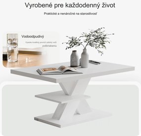InternetovaZahrada Konferenčný stolík Detroit 90x60x45cm - biely