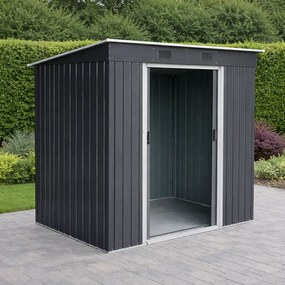 Záhradný domček BestBerg ZD-67AW / 4,3 m² / 197 × 217 × 202 cm / antracit/biela