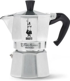 Kávovar na moka kávu Bialetti Moka Express, 130 ml, strieborný
