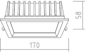 APLED - LED Podhľadové SQUARE WOODLINE LED/12W/230V 3000K 17x17 cm dub masív