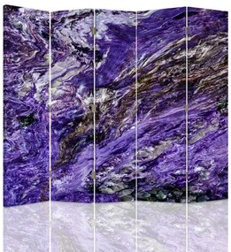 Gario Paraván Abstrakt vo fialovej farbe Rozmery: 180 x 170 cm, Prevedenie: Klasický paraván