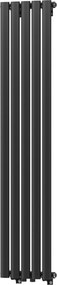 Gamma Verto, vykurovacie teleso 296x1400 mm, 505 W, čierna matná, GMA-VER-140296-BK