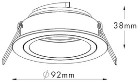 Zuma Line 92699 - Podhľadové svietidlo CHUCK DL ROUND 1xGU10/50W/230V biela