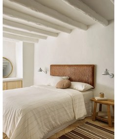 Hnedé kožené čelo postele 163x60 cm Natesa – Kave Home