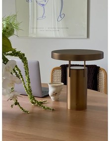 LED stmievateľná stolová lampa v bronzovej farbe s kovovým tienidlom (výška 28 cm) BringMe – Hübsch