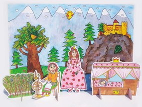 MARIONETINO Bábky a kulisy k rozprávke Šípková Ruženka