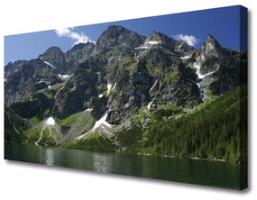Obraz Canvas Hory jazero les príroda 140x70 cm