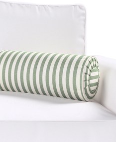Valcový vankúš so záhybmi farba produktu zelená látka vzorované