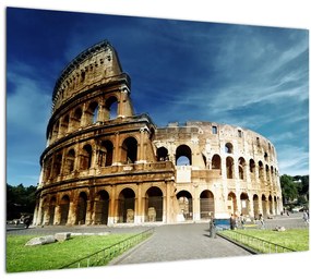 Sklenený obraz - Koloseum v Ríme, Taliansko (70x50 cm)