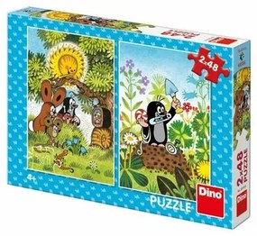 Dino Puzzle Krtko 2x48 dielikov 18x26cm v krabici 27x19x4cm