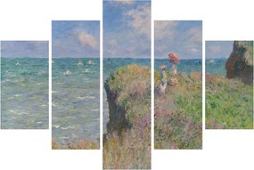 Obraz - Claude Monet, Cliff Walk at Pourville, reprodukcia (150x105 cm)